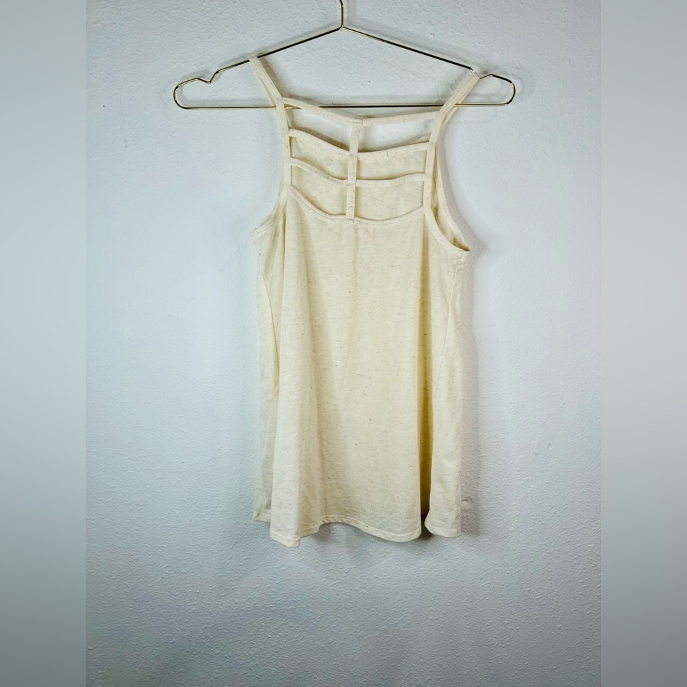 Rewind Women’s Small Ivory Embroidered Tank Top Boho Sleeveless Floral Detail - Picture 6 of 15
